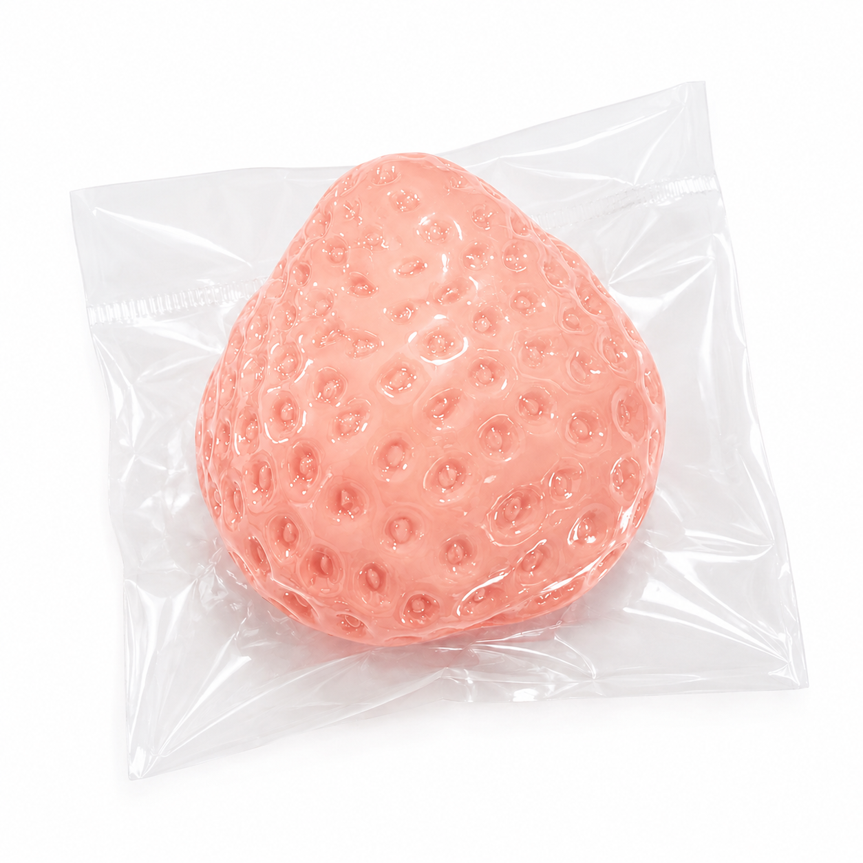 Cute Pink Strawberry Squishy Toy | Moodie Squish Stress Relief Toy