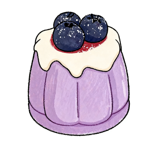 Cute Blueberry Cream Cake Squishy Toy | Moodie Squish Stress Relief Toy