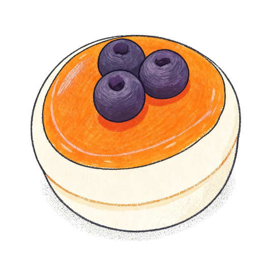 Cute Blueberry Soufflé Squishy Toy | Moodie Squish Stress Relief Toy