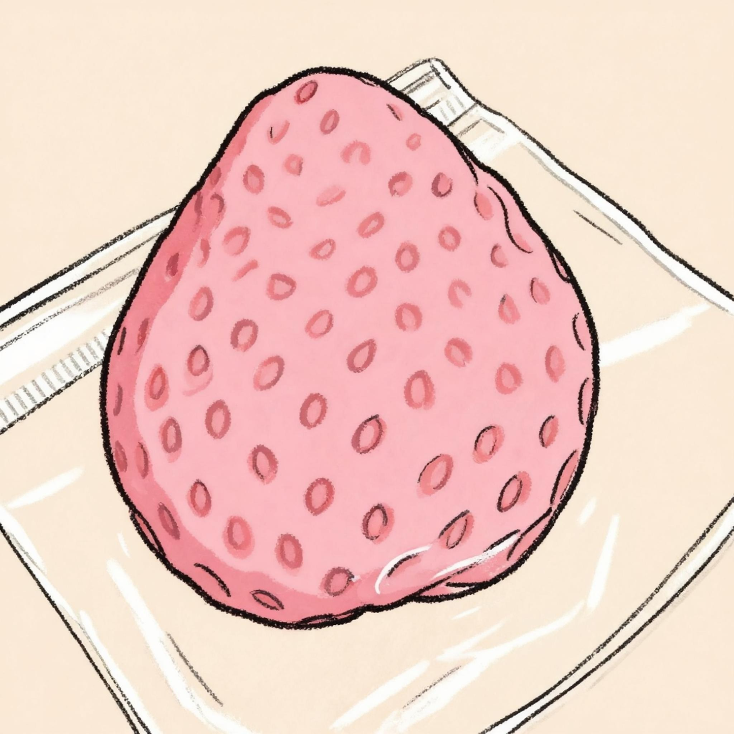 Cute Pink Strawberry Squishy Toy | Moodie Squish Stress Relief Toy